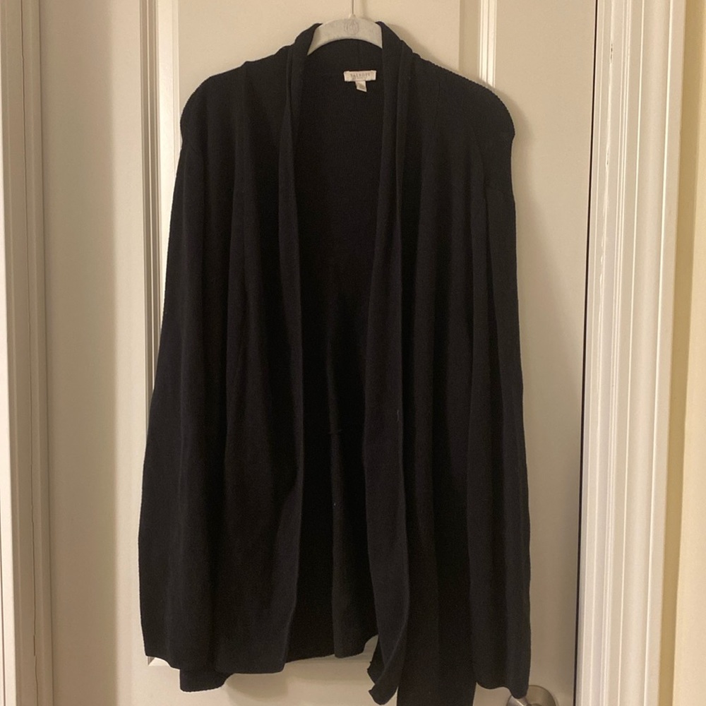 Talbots black long sleeve open cardigan
